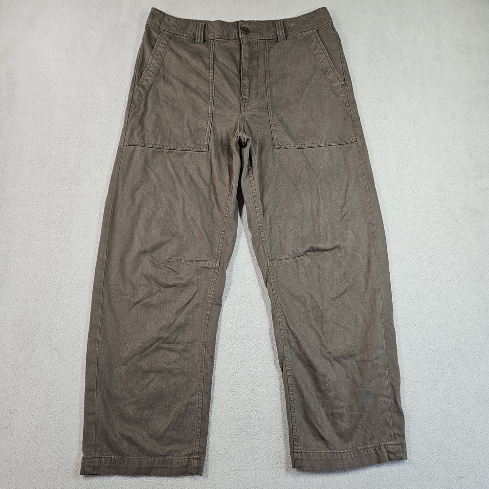 Madewell The Darted Barrel-Leg Pant Womens 28 Utility Casual Boho Green